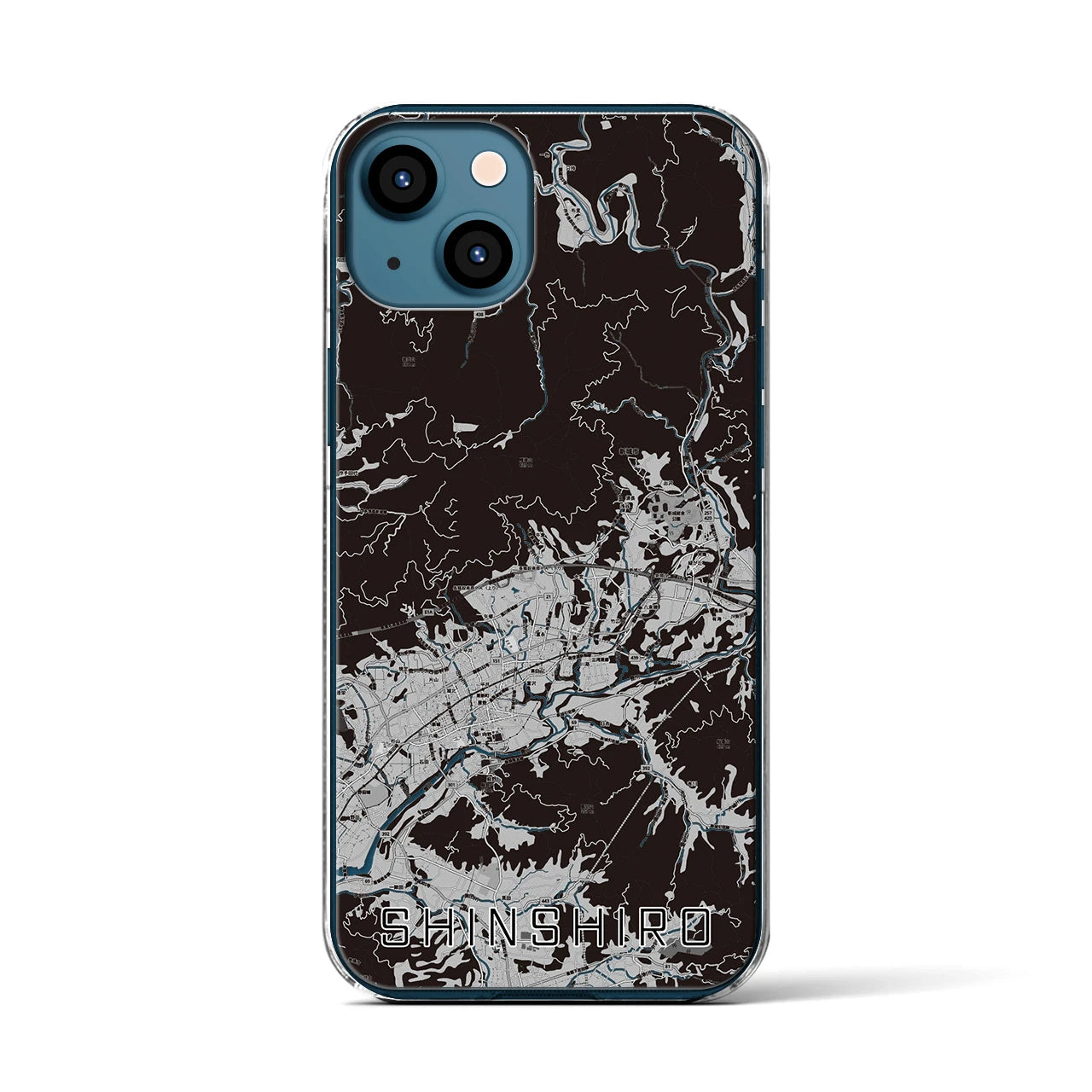 【新城（愛知県）】地図柄iPhoneケース（クリアタイプ）