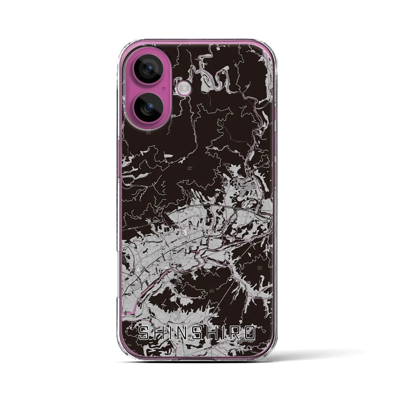【新城（愛知県）】地図柄iPhoneケース（クリアタイプ）