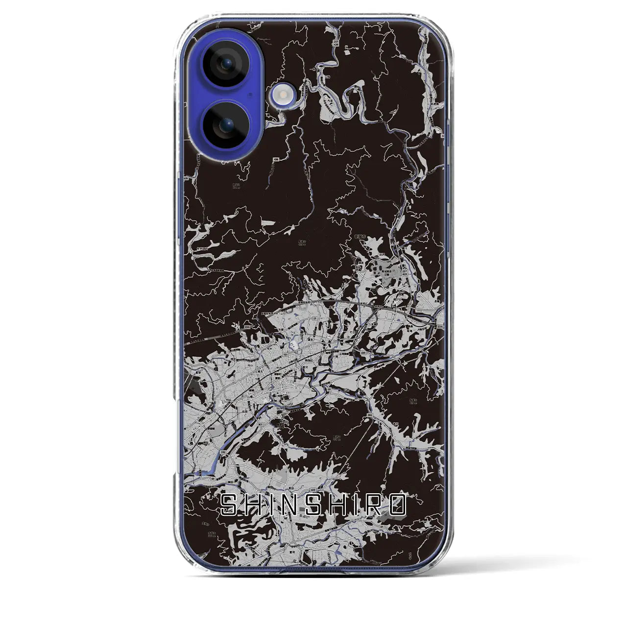 【新城（愛知県）】地図柄iPhoneケース（クリアタイプ）
