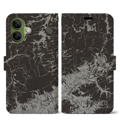 【新城（愛知県）】地図柄iPhoneケース（手帳タイプ）