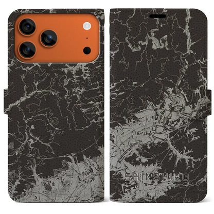 【新城（愛知県）】地図柄iPhoneケース（手帳タイプ）