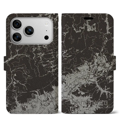 【新城（愛知県）】地図柄iPhoneケース（手帳タイプ）