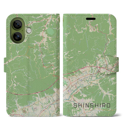 【新城（愛知県）】地図柄iPhoneケース（手帳タイプ）