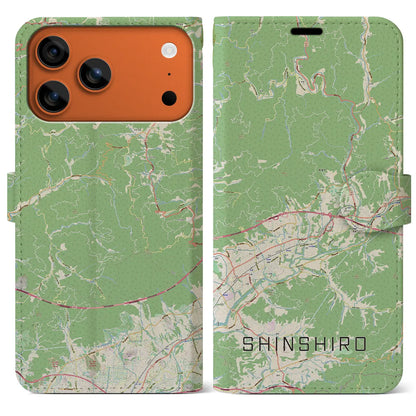 【新城（愛知県）】地図柄iPhoneケース（手帳タイプ）