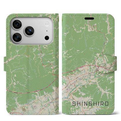 【新城（愛知県）】地図柄iPhoneケース（手帳タイプ）