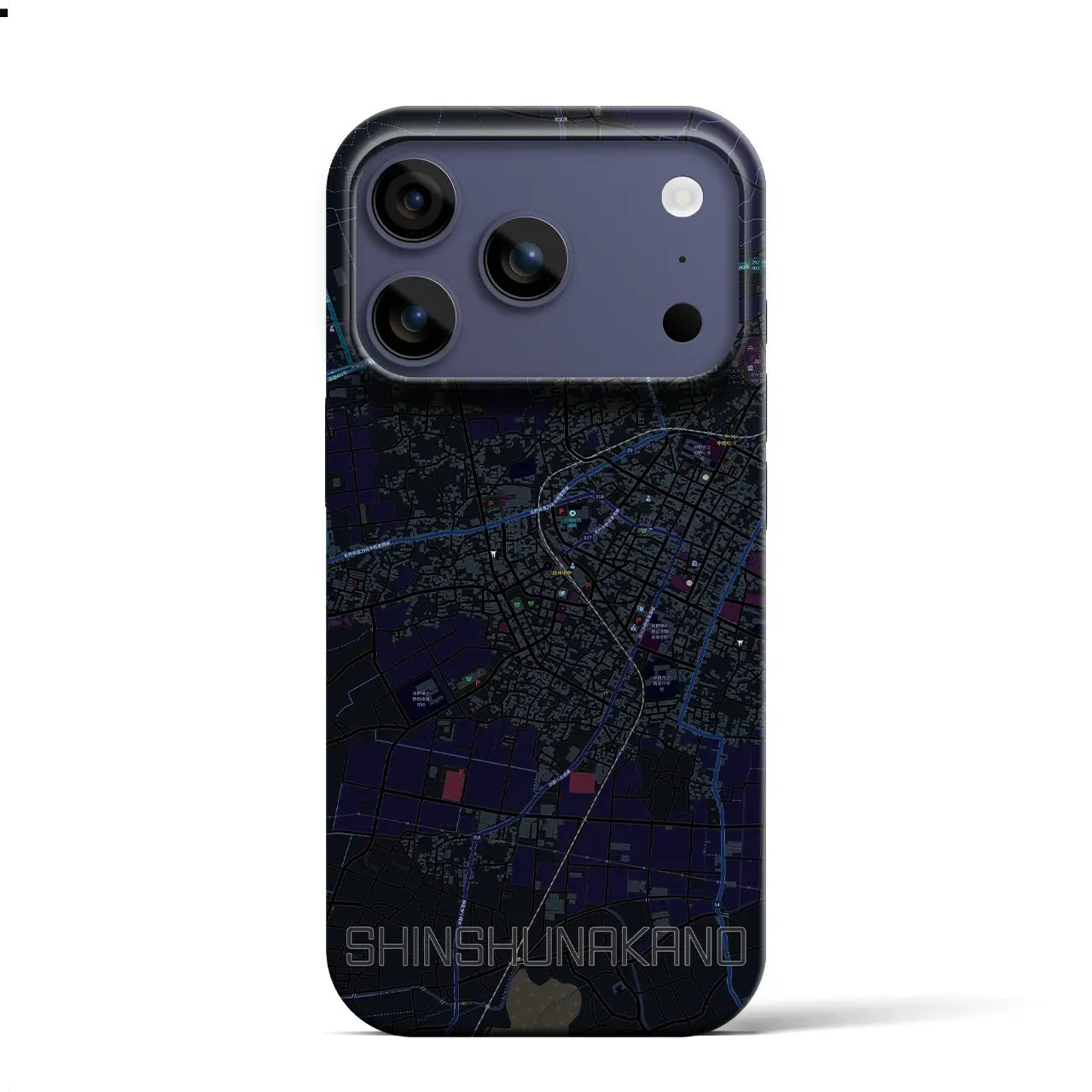 【信州中野（長野県）】地図柄iPhoneケース（バックカバータイプ）