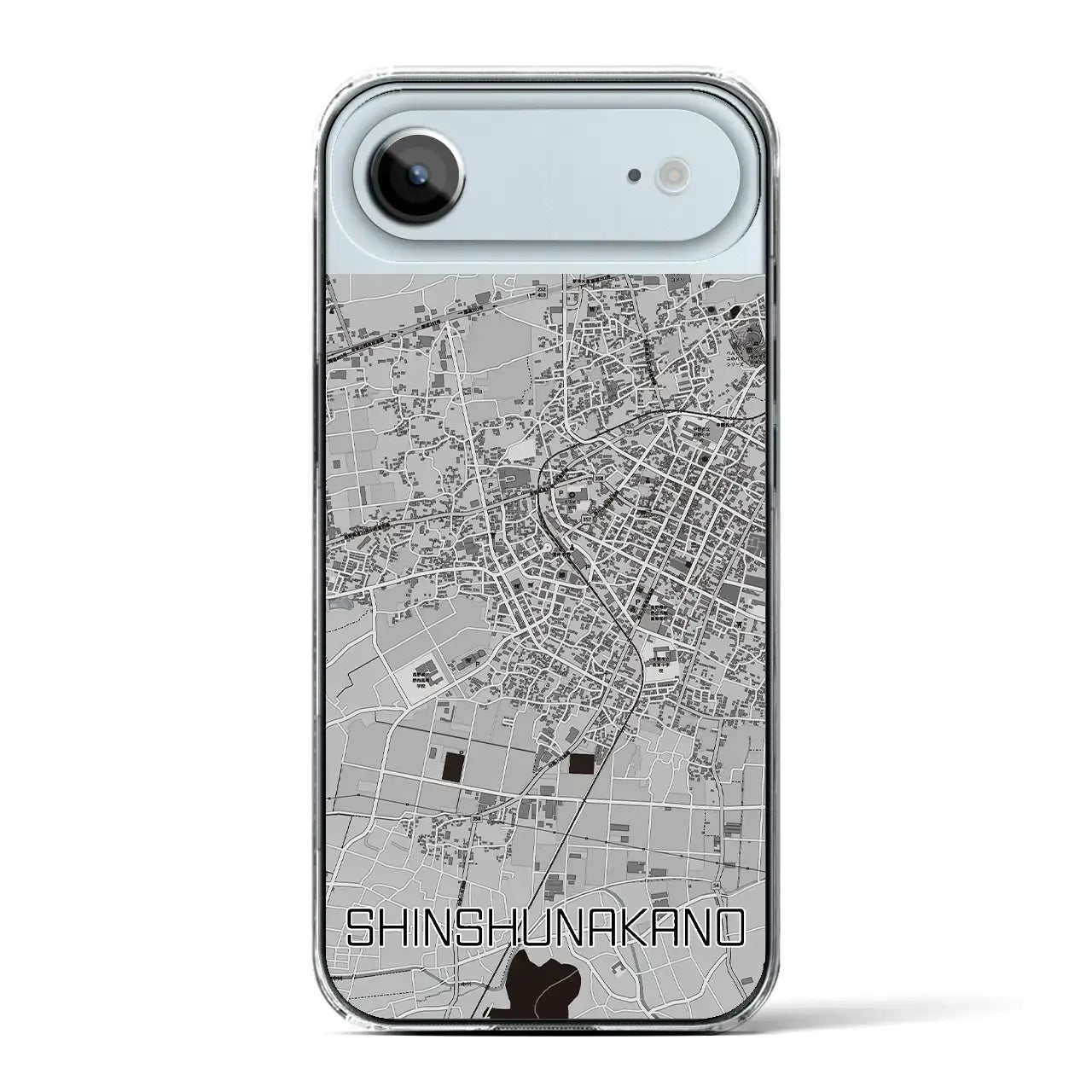 【信州中野（長野県）】地図柄iPhoneケース（クリアタイプ）