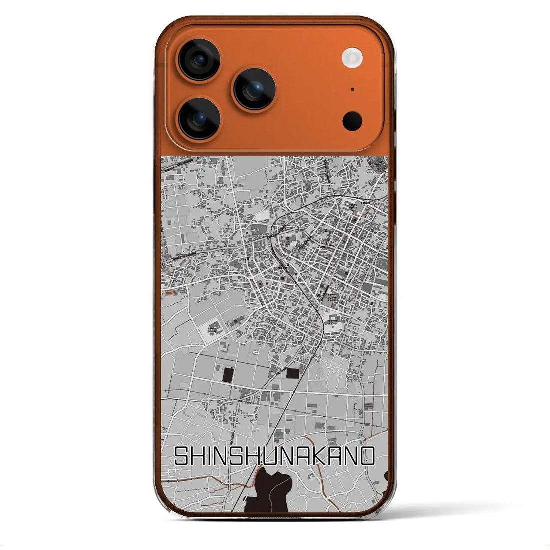 【信州中野（長野県）】地図柄iPhoneケース（クリアタイプ）
