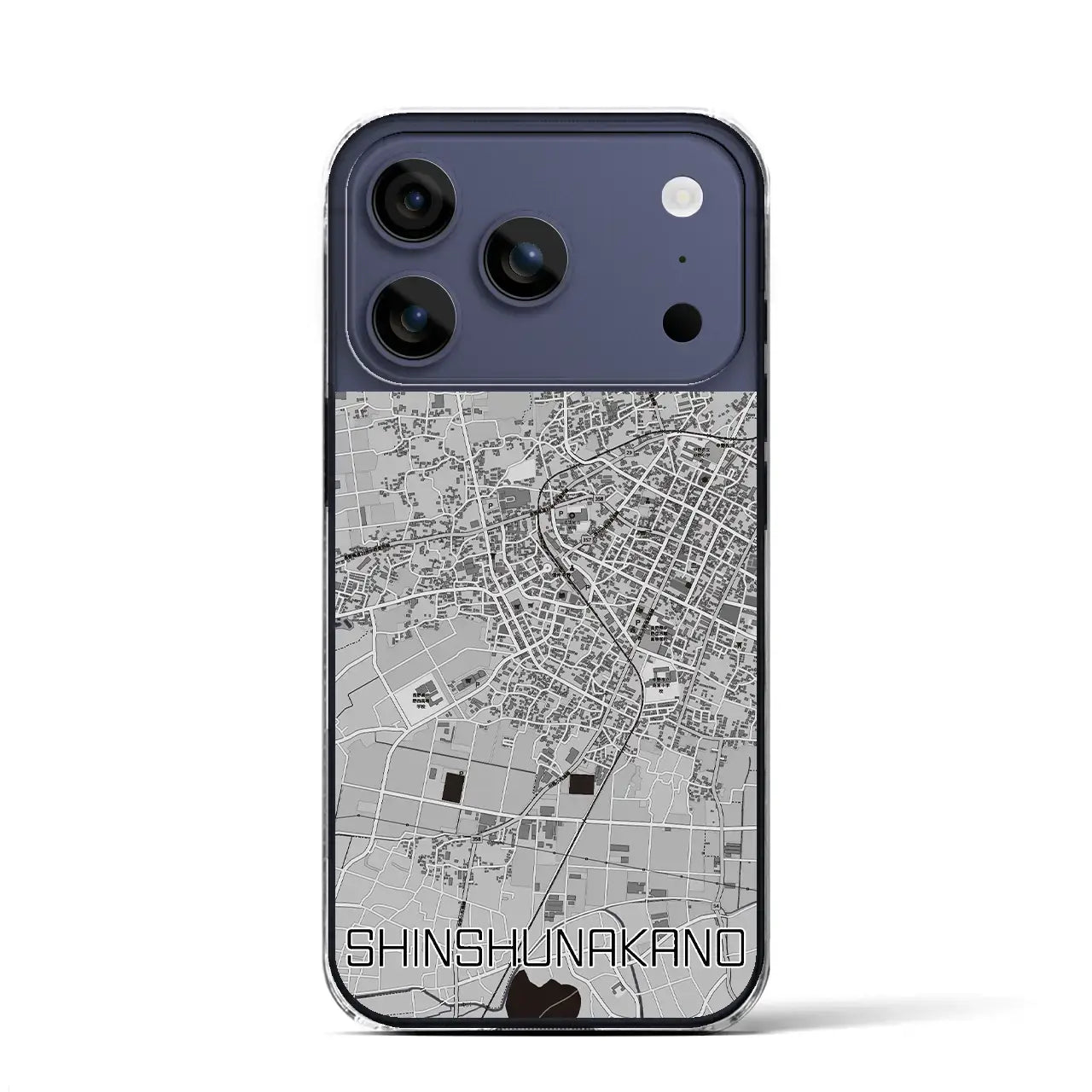 【信州中野（長野県）】地図柄iPhoneケース（クリアタイプ）