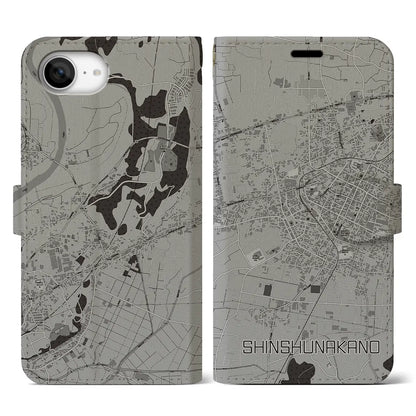 【信州中野（長野県）】地図柄iPhoneケース（手帳タイプ）