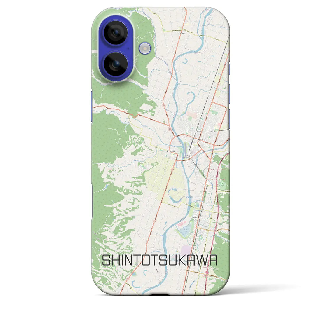 【新十津川(北海道)】地図柄iPhoneケース(バックカバータイプ)ナチュラル・iPhone 16 Pro Max 用