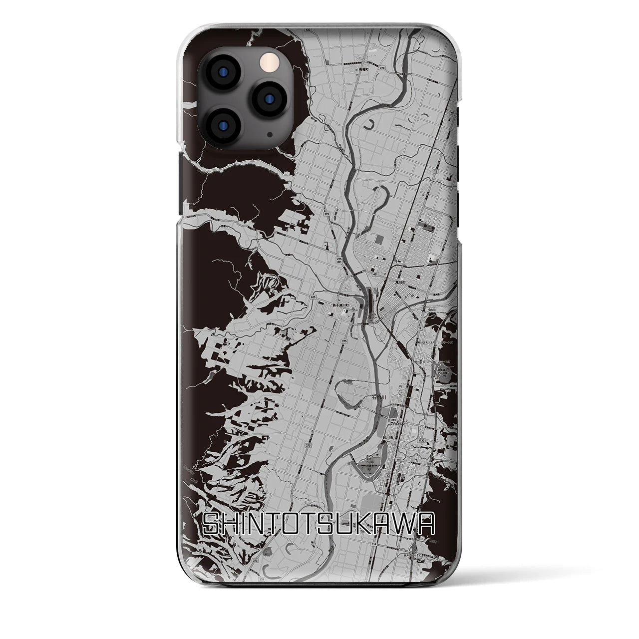 【新十津川（北海道）】地図柄iPhoneケース（クリアタイプ）