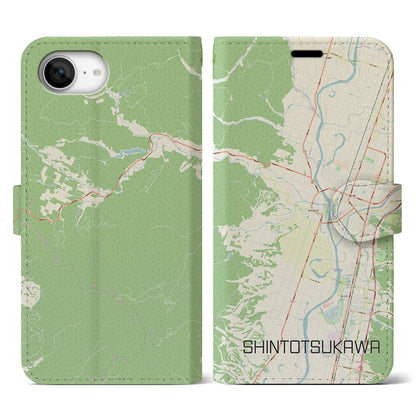 【新十津川（北海道）】地図柄iPhoneケース（手帳タイプ）