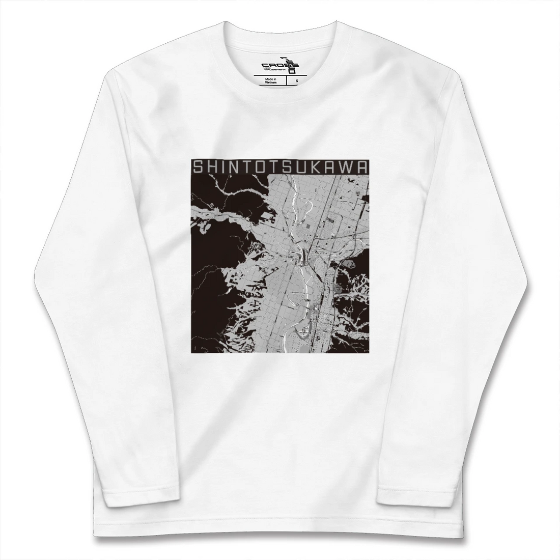 【新十津川(北海道)】地図柄ロングスリーブTシャツ