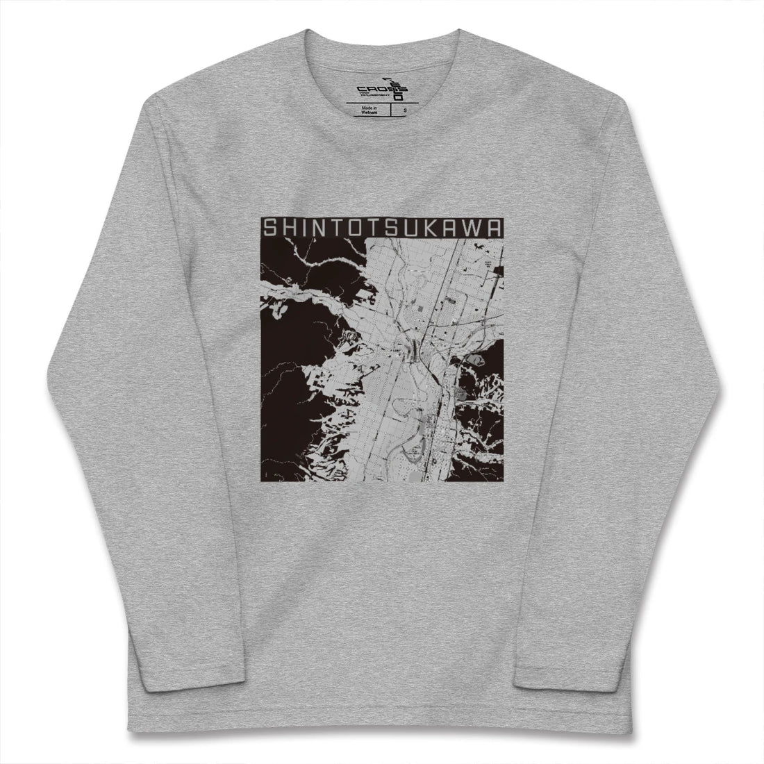 【新十津川(北海道)】地図柄ロングスリーブTシャツ