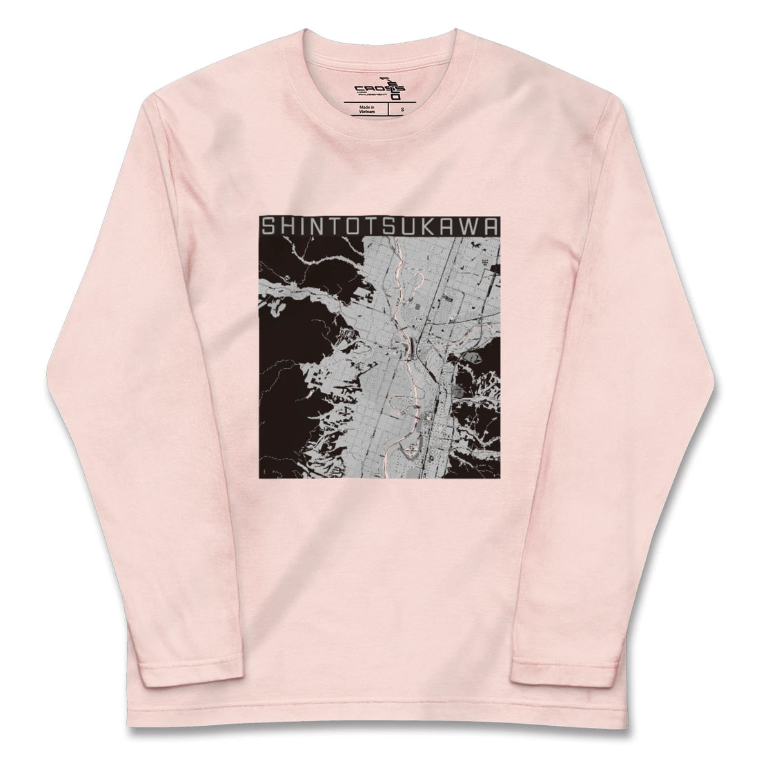 【新十津川（北海道）】地図柄ロングスリーブTシャツ