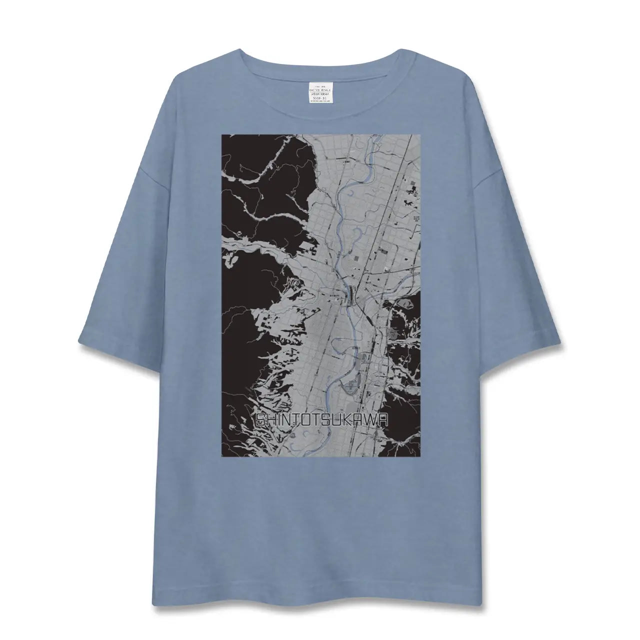 【新十津川（北海道）】地図柄ビッグシルエットTシャツ