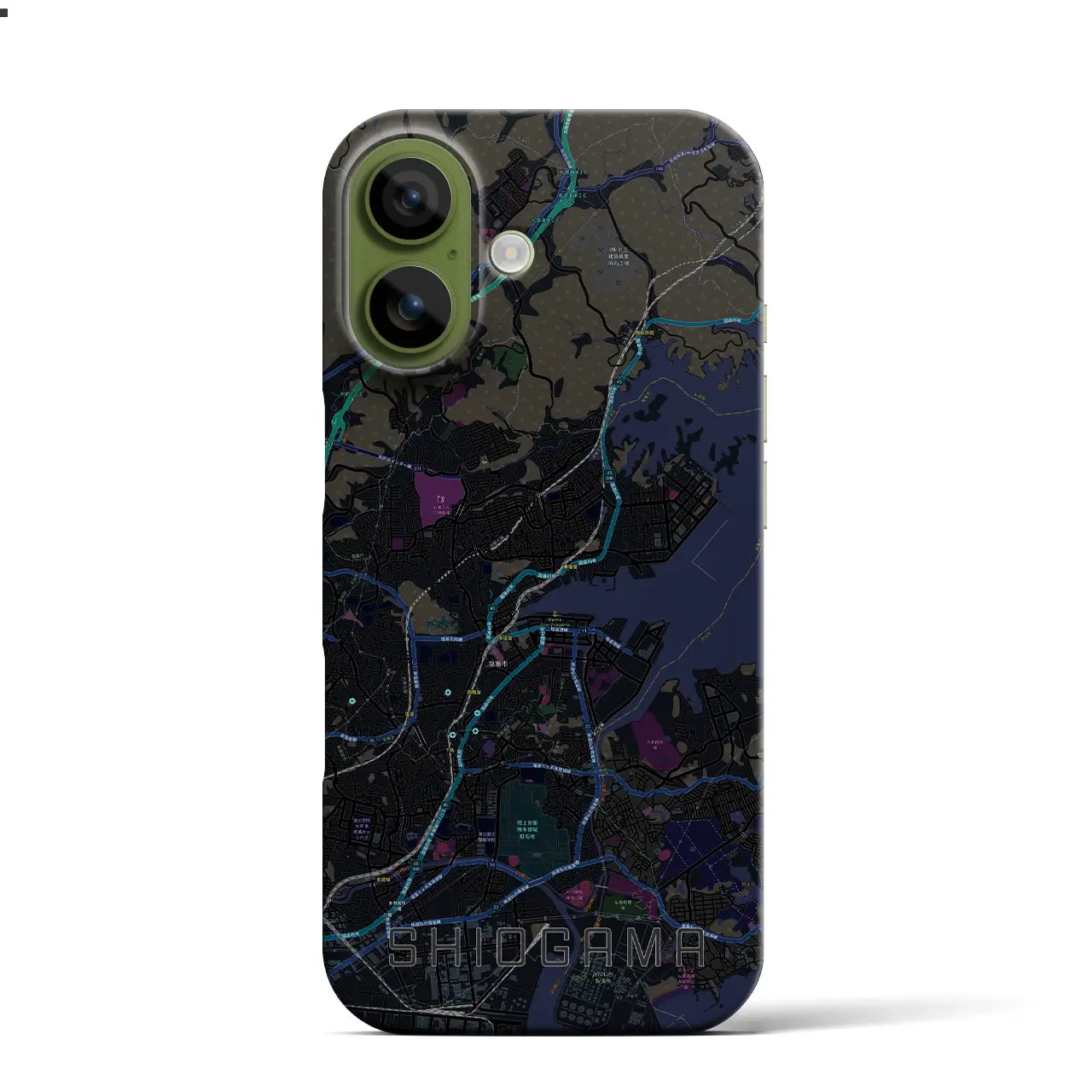 【塩竈（宮城県）】地図柄iPhoneケース（バックカバータイプ）