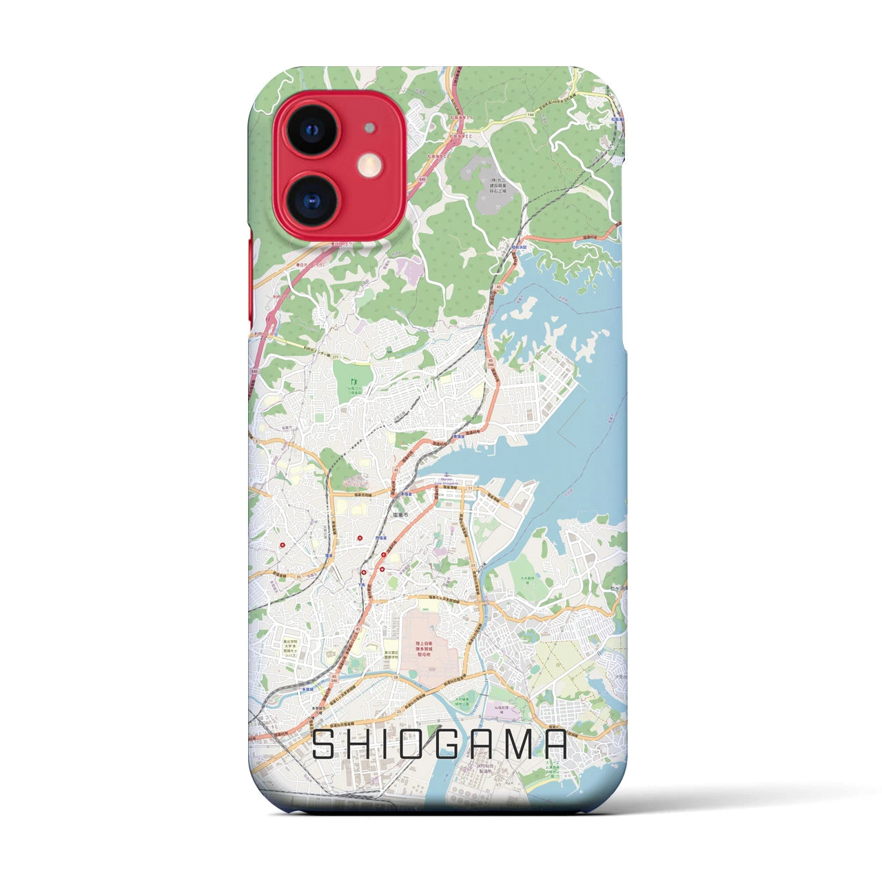 【塩竈（宮城県）】地図柄iPhoneケース（バックカバータイプ）