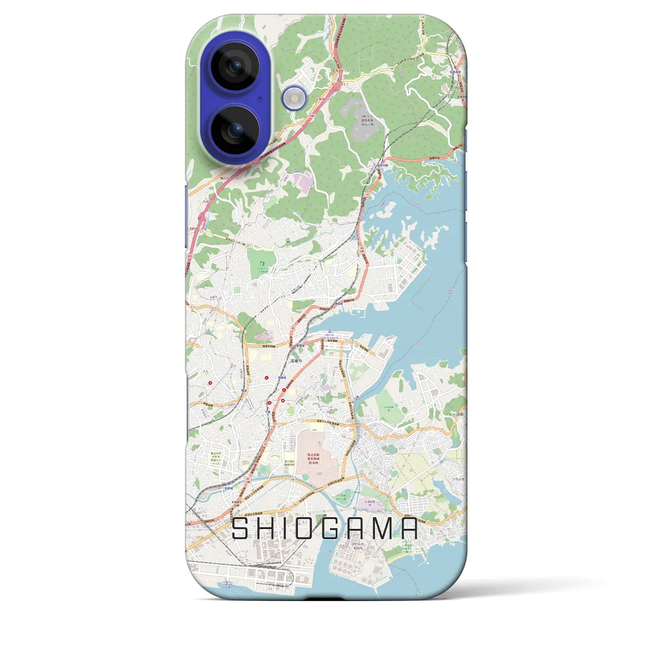 【塩竈（宮城県）】地図柄iPhoneケース（バックカバータイプ）ナチュラル・iPhone 16 Pro Max 用