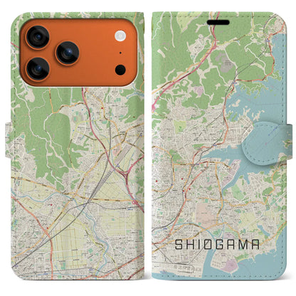 【塩竈（宮城県）】地図柄iPhoneケース（手帳タイプ）