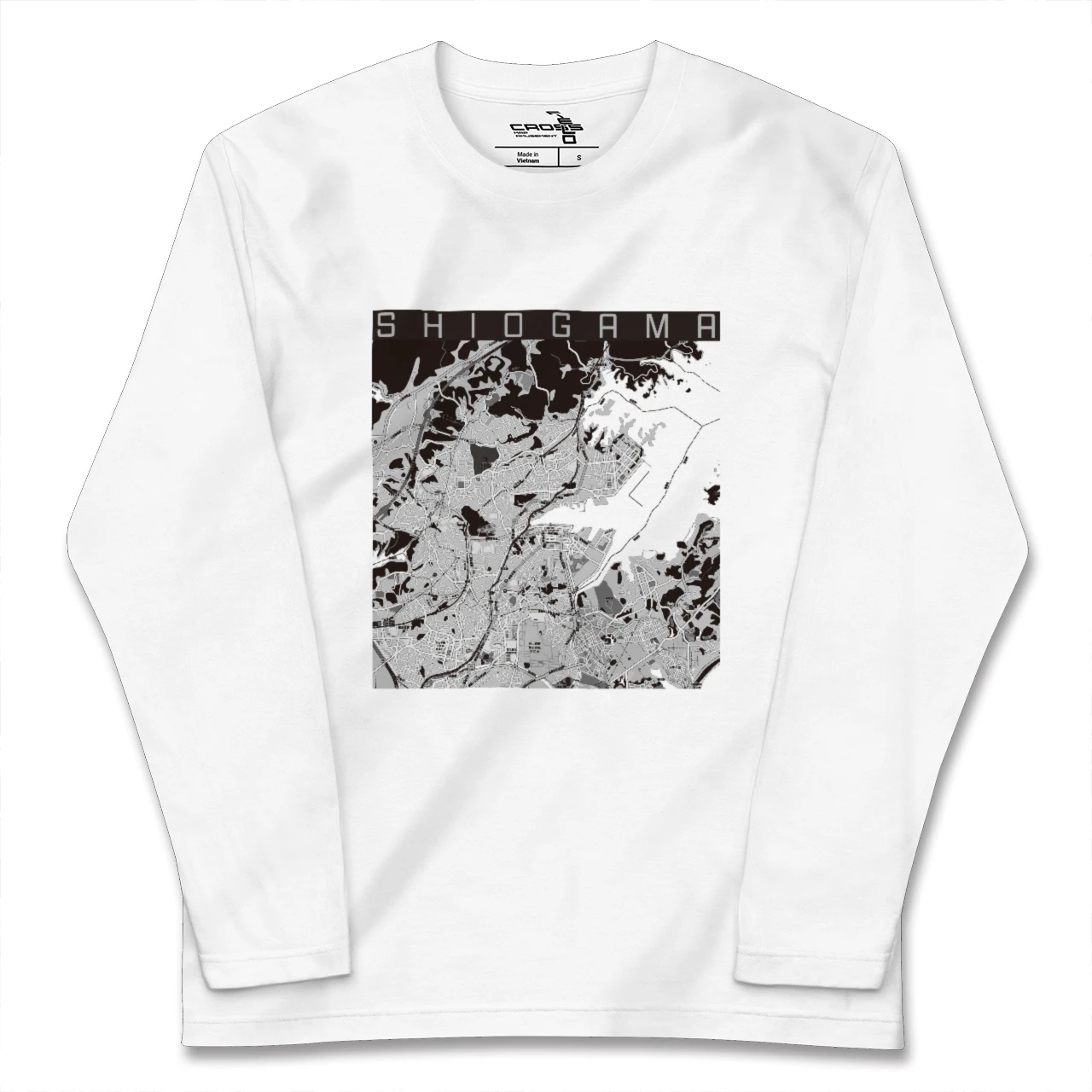 【塩竈（宮城県）】地図柄ロングスリーブTシャツ