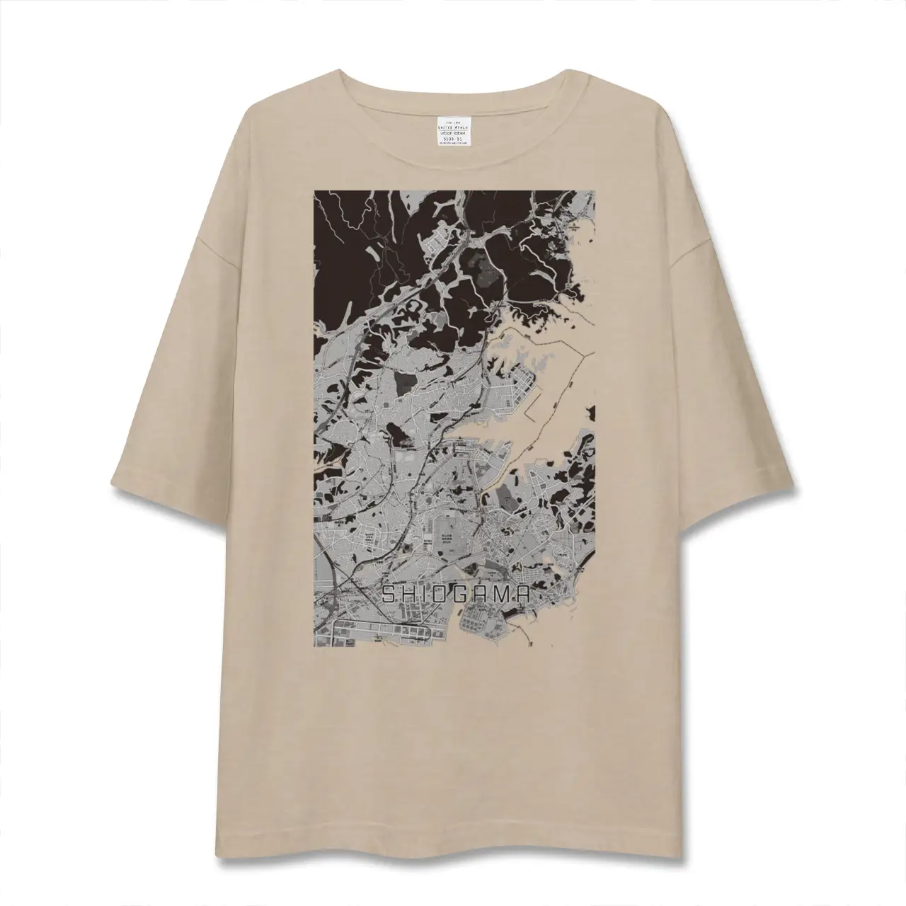 【塩竈（宮城県）】地図柄ビッグシルエットTシャツ