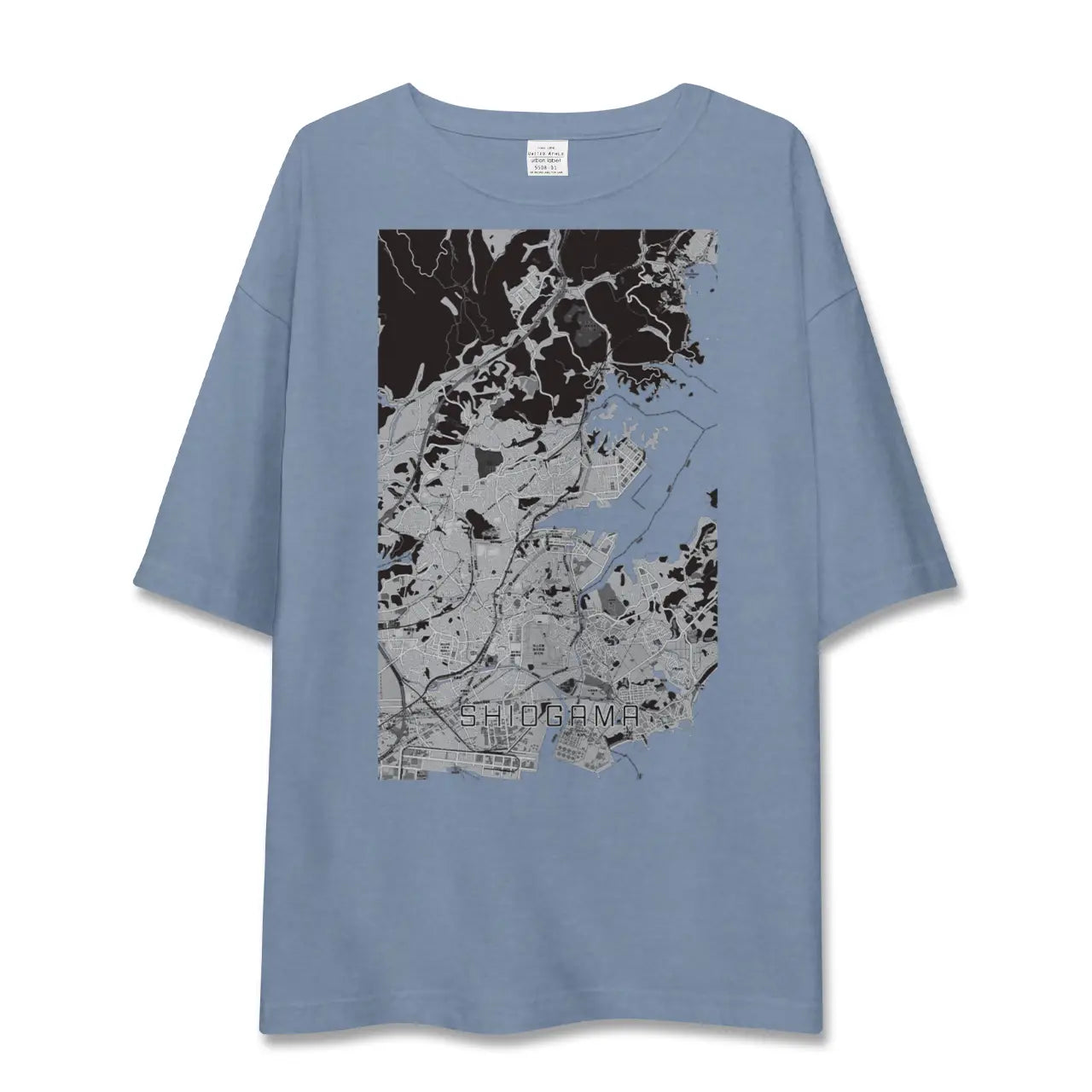 【塩竈（宮城県）】地図柄ビッグシルエットTシャツ