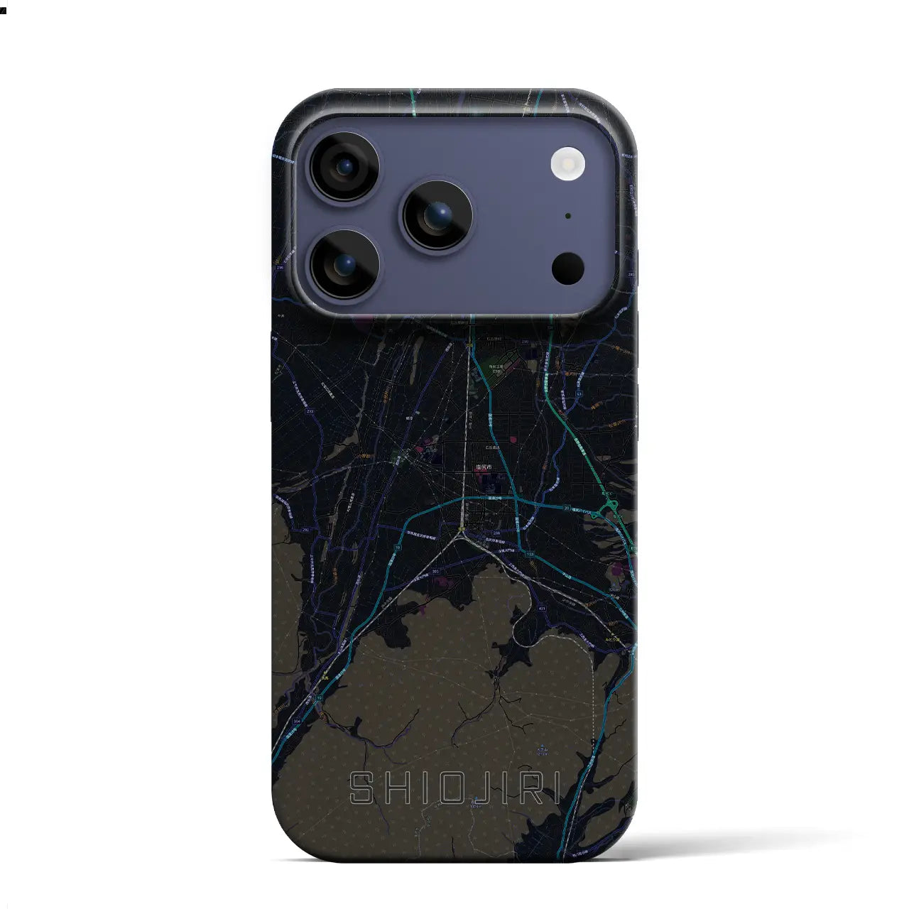 【塩尻（長野県）】地図柄iPhoneケース（バックカバータイプ）