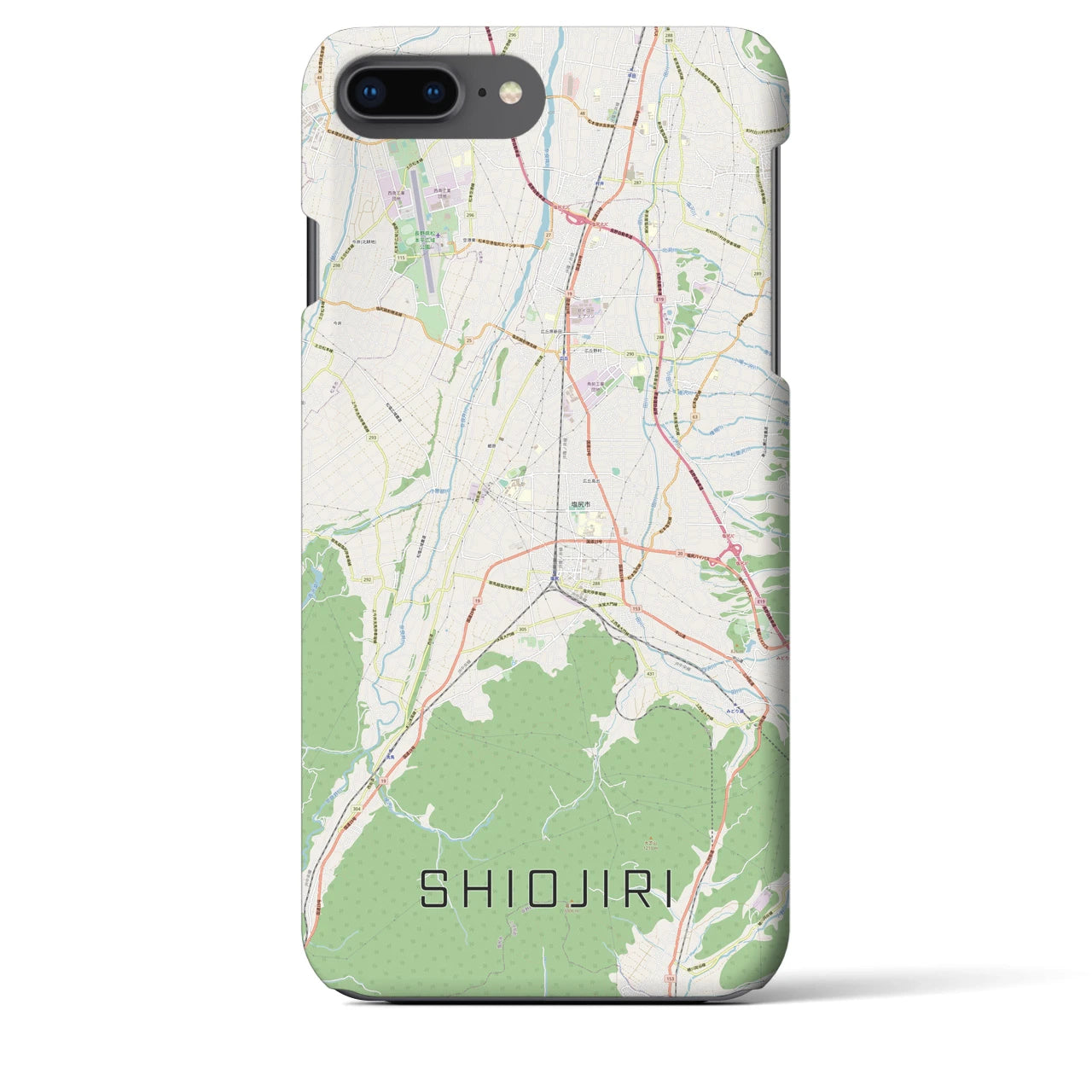 【塩尻（長野県）】地図柄iPhoneケース（バックカバータイプ）