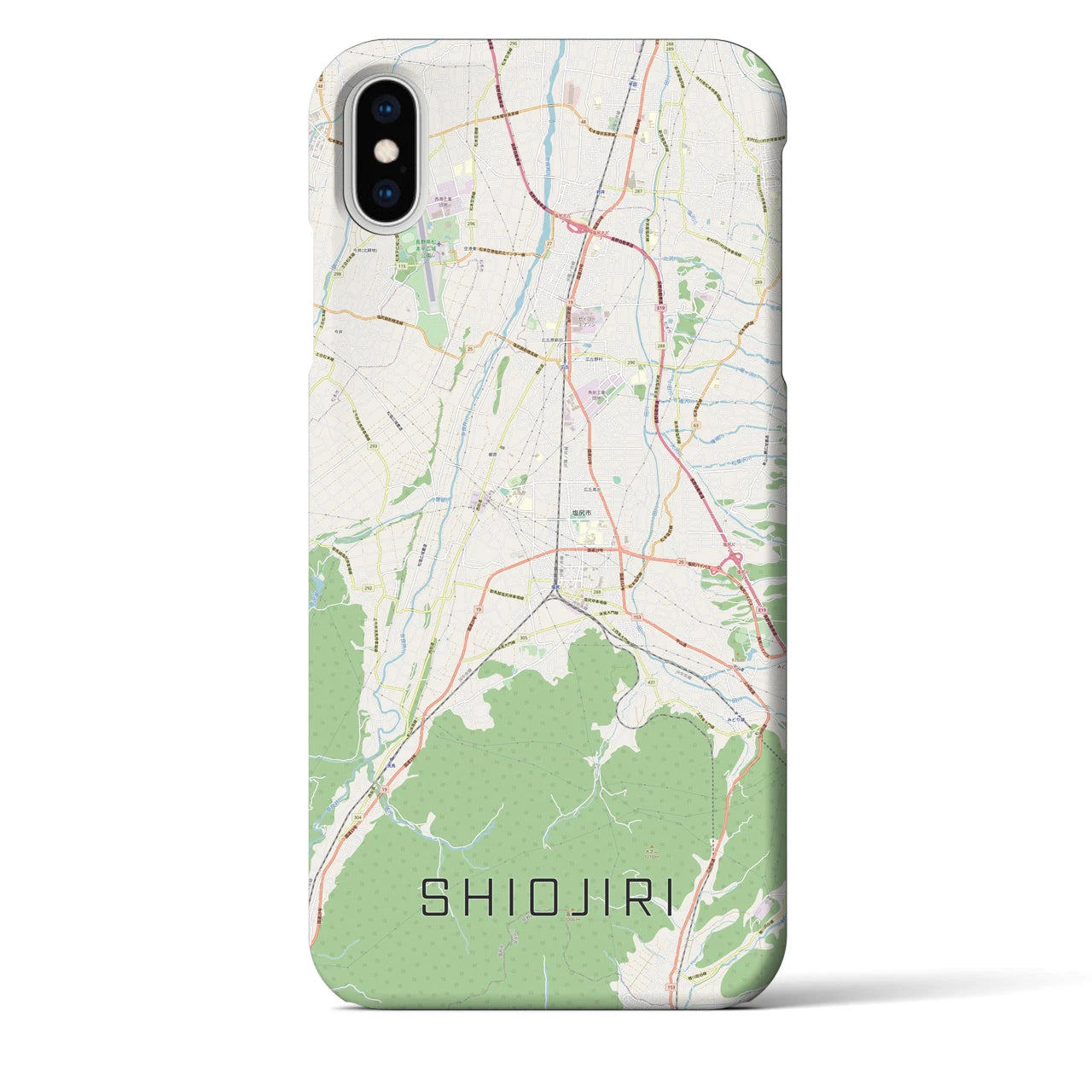 【塩尻（長野県）】地図柄iPhoneケース（バックカバータイプ）