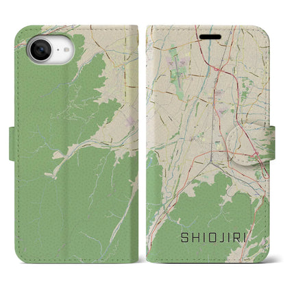 【塩尻（長野県）】地図柄iPhoneケース（手帳タイプ）