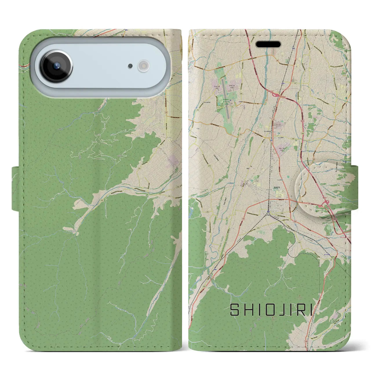 【塩尻（長野県）】地図柄iPhoneケース（手帳タイプ）