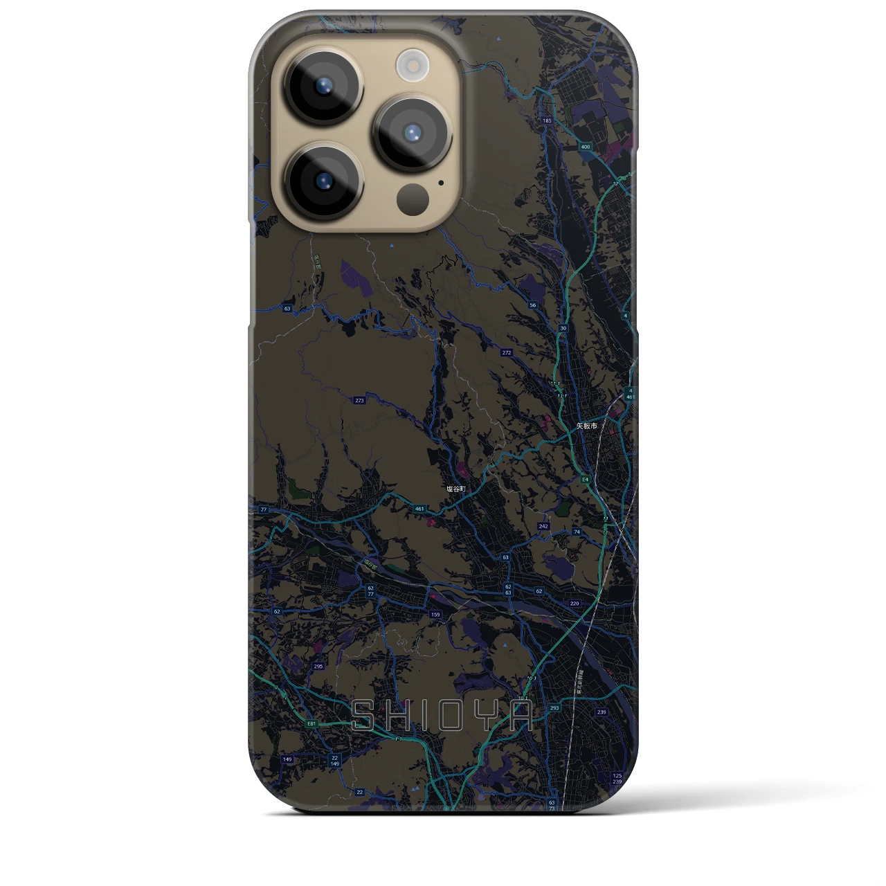 【塩谷（栃木県）】地図柄iPhoneケース（バックカバータイプ）