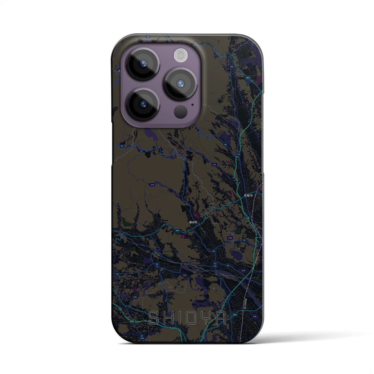 【塩谷（栃木県）】地図柄iPhoneケース（バックカバータイプ）