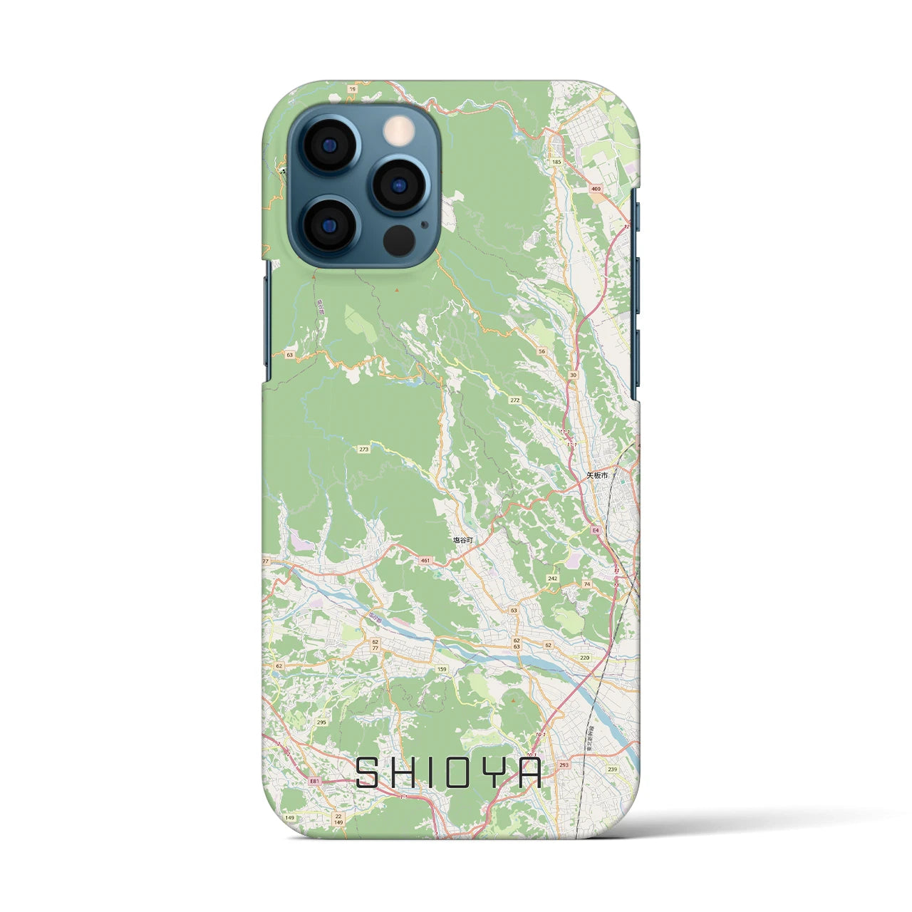 【塩谷（栃木県）】地図柄iPhoneケース（バックカバータイプ）