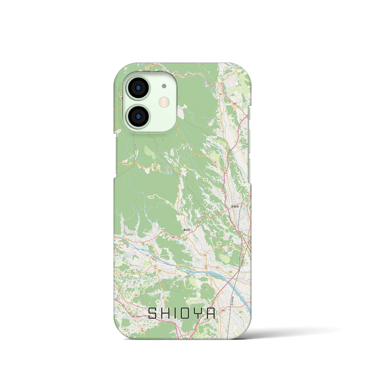 【塩谷（栃木県）】地図柄iPhoneケース（バックカバータイプ）