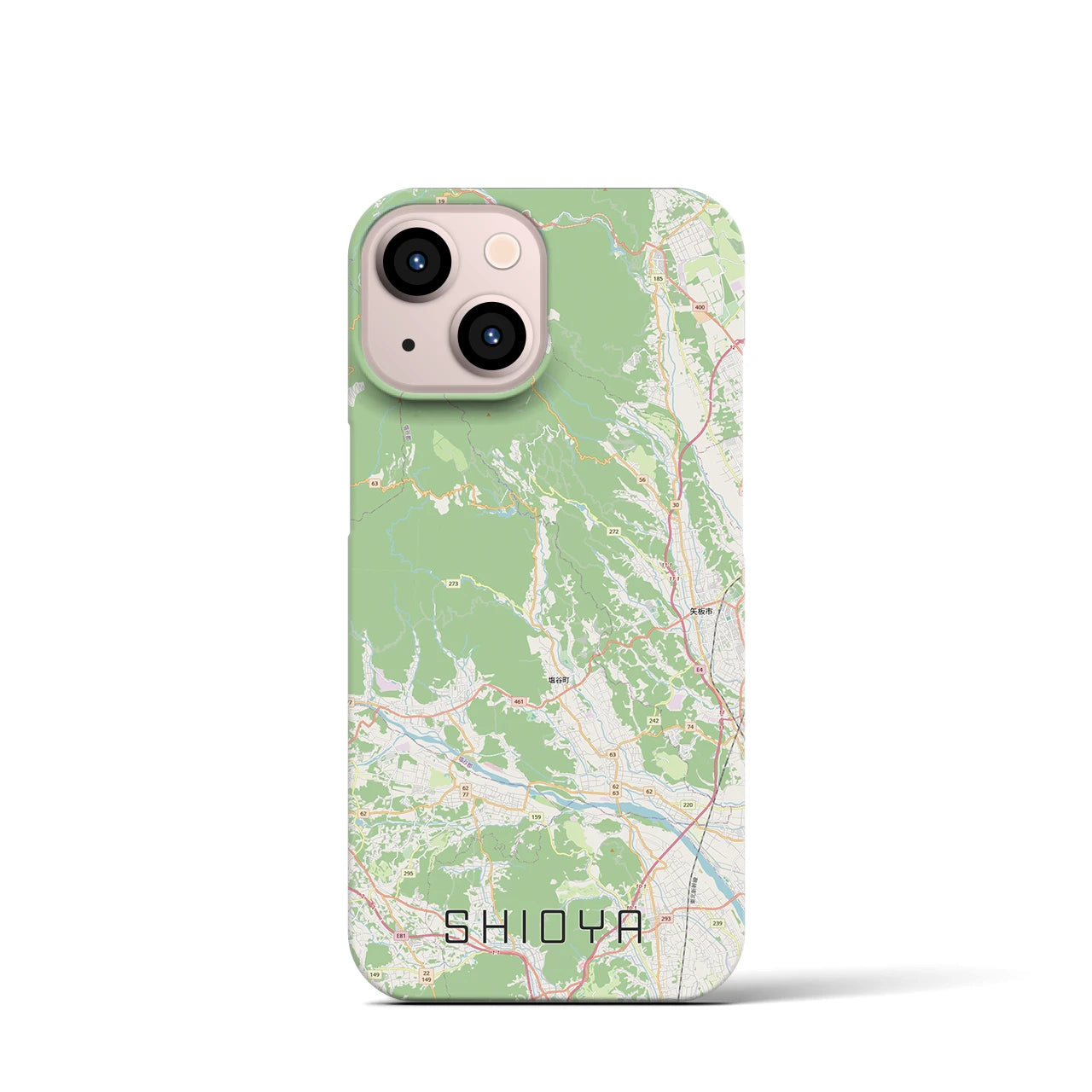 【塩谷（栃木県）】地図柄iPhoneケース（バックカバータイプ）