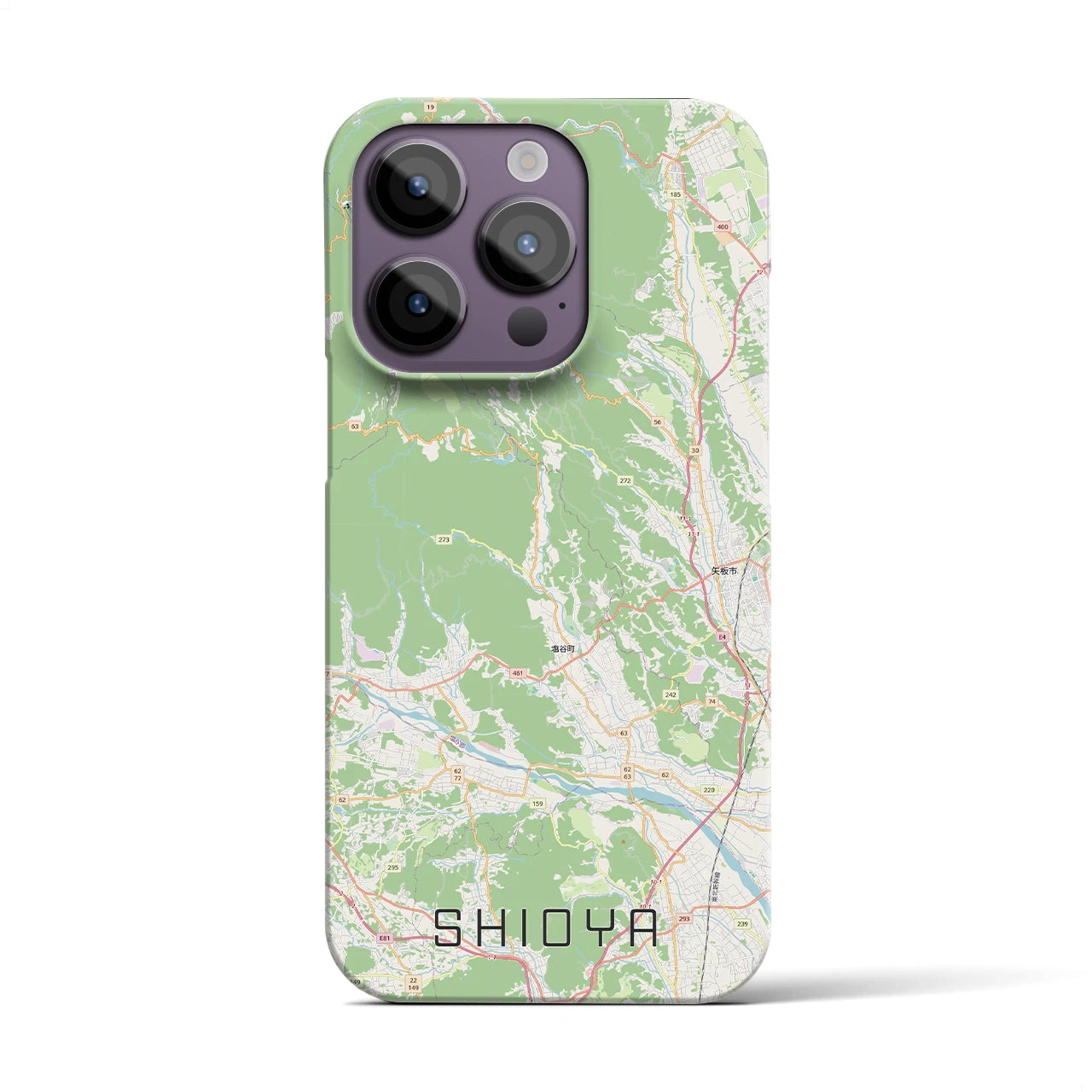【塩谷（栃木県）】地図柄iPhoneケース（バックカバータイプ）