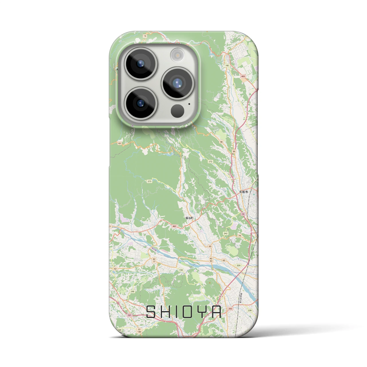 【塩谷（栃木県）】地図柄iPhoneケース（バックカバータイプ）