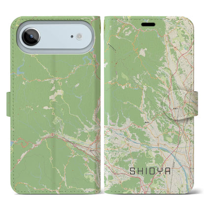 【塩谷（栃木県）】地図柄iPhoneケース（手帳タイプ）