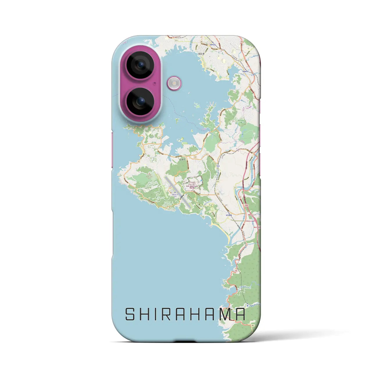 【白浜（和歌山県）】地図柄iPhoneケース（バックカバータイプ）