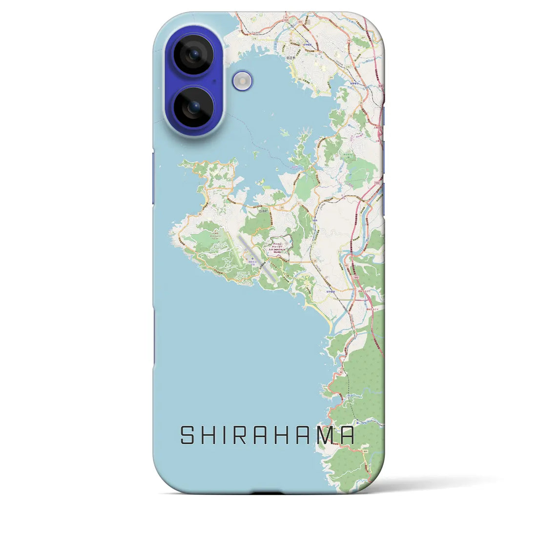 【白浜(和歌山県)】地図柄iPhoneケース(バックカバータイプ)ナチュラル・iPhone 16 Pro Max 用