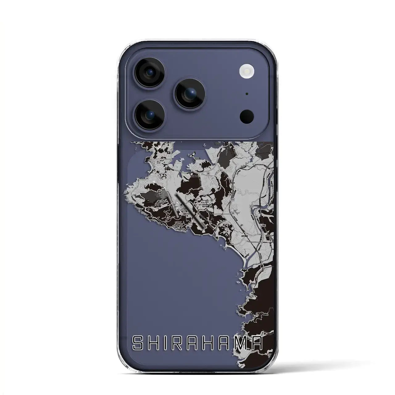 【白浜（和歌山県）】地図柄iPhoneケース（クリアタイプ）