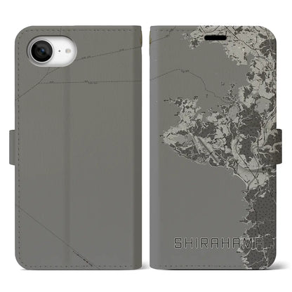 【白浜（和歌山県）】地図柄iPhoneケース（手帳タイプ）