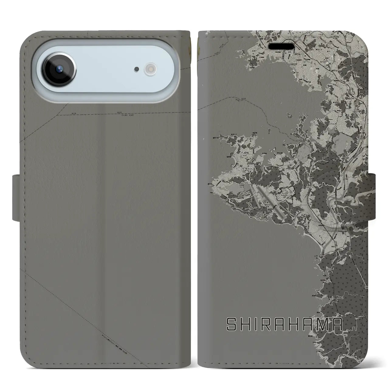 【白浜（和歌山県）】地図柄iPhoneケース（手帳タイプ）