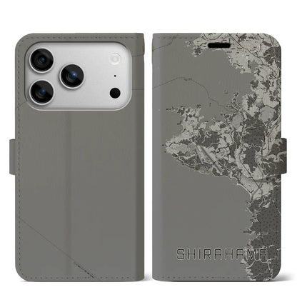 【白浜（和歌山県）】地図柄iPhoneケース（手帳タイプ）