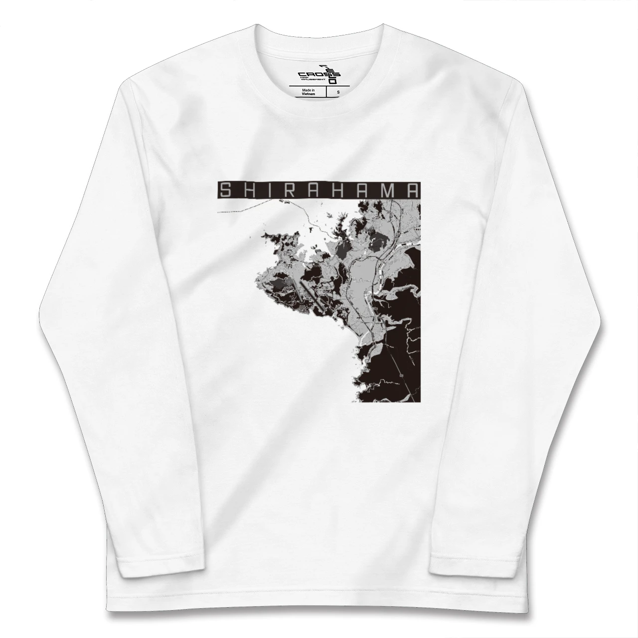 【白浜（和歌山県）】地図柄ロングスリーブTシャツ