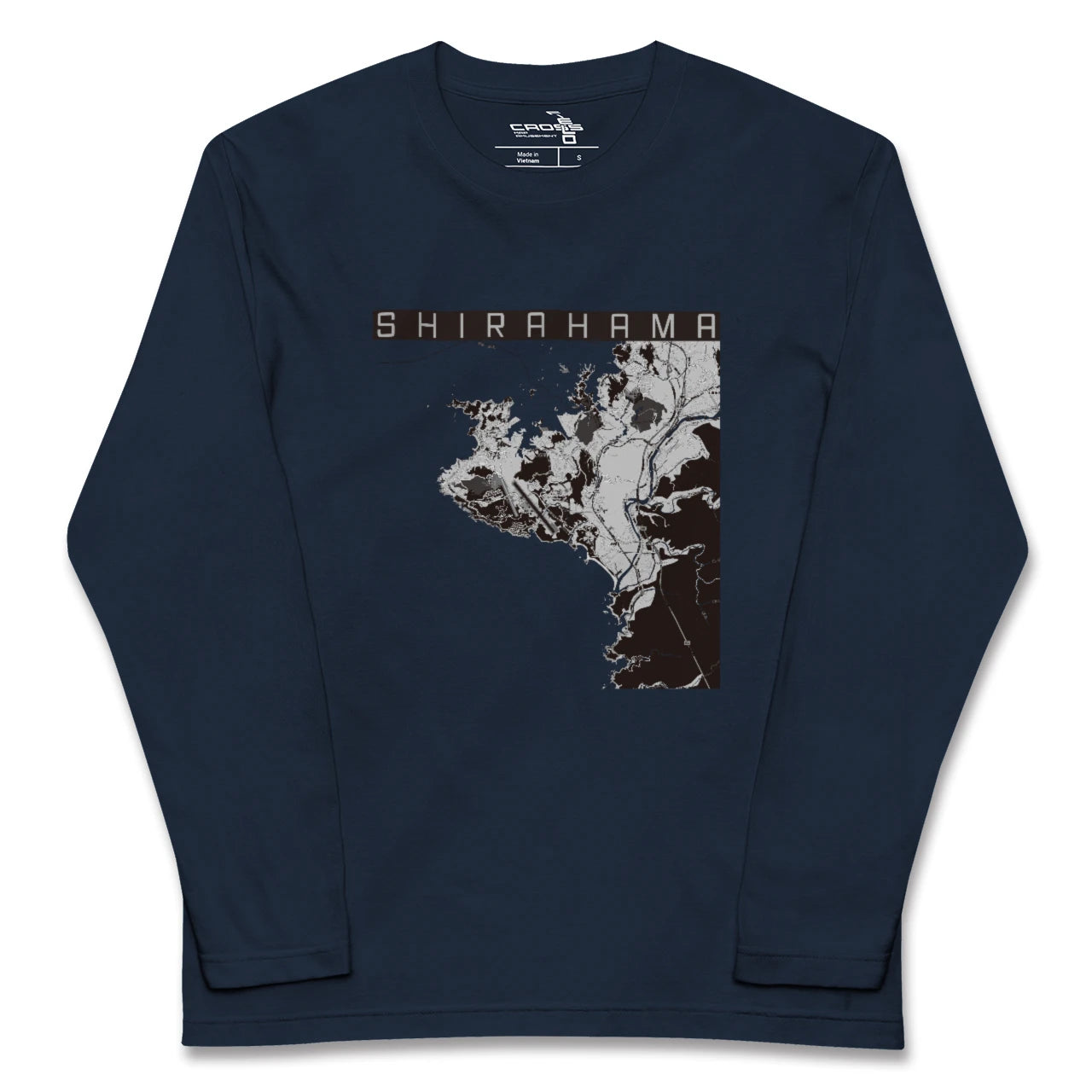 【白浜（和歌山県）】地図柄ロングスリーブTシャツ