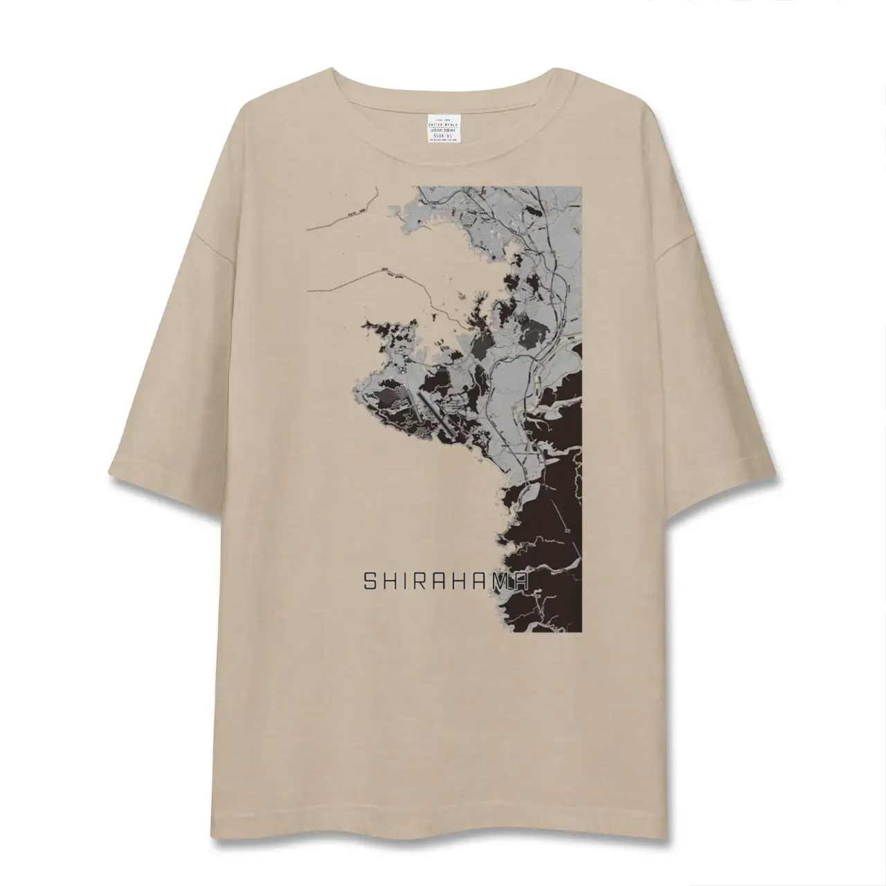 【白浜（和歌山県）】地図柄ビッグシルエットTシャツ